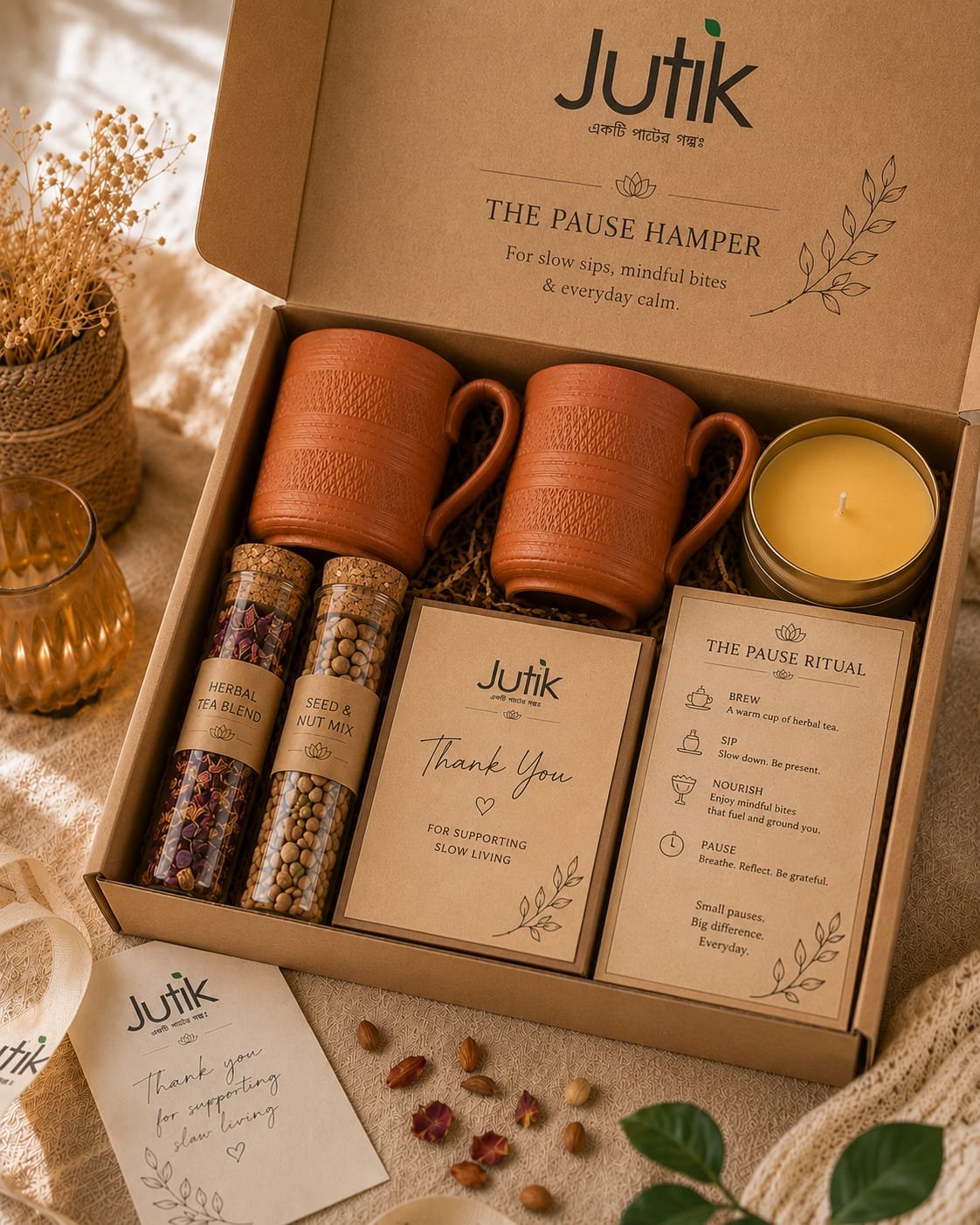 The Pause Hamper — full box contents